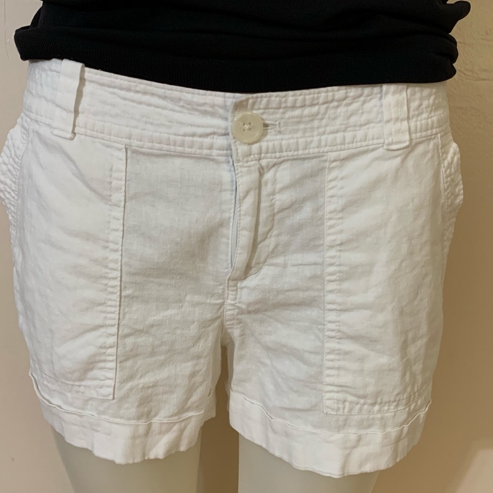 Banana Republic White Cotton Shorts Sz 4